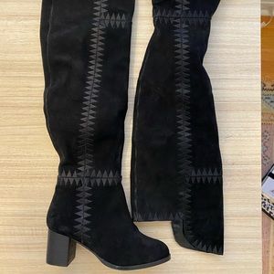 Black Over The Knee Boots (Size 6.5)